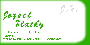 jozsef hlatky business card