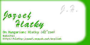 jozsef hlatky business card
